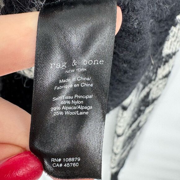 Rag & Bone Edith Mock Neck Soft Alpaca Sweater Size Medium (runs v small) NWOT - Picture 7 of 8